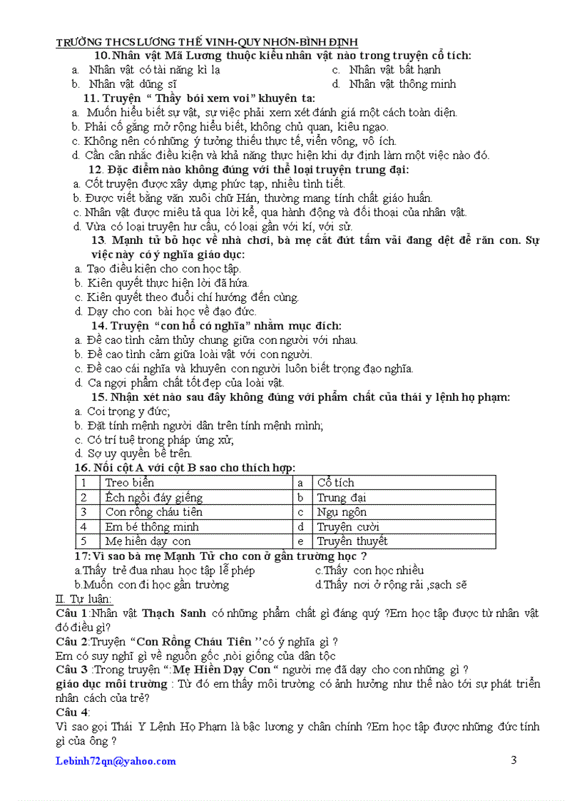 image for page Đề cương HK I