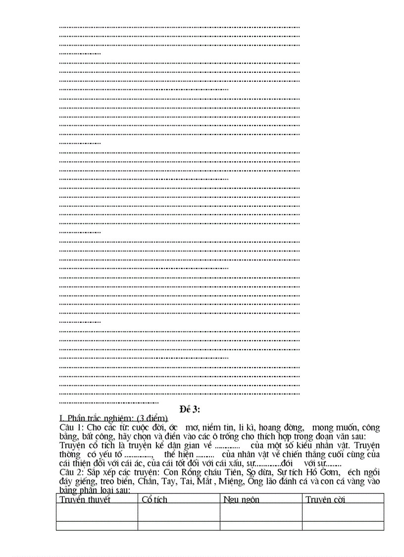 image for page Đề cương ôn tập ngữ văn 6 kì I