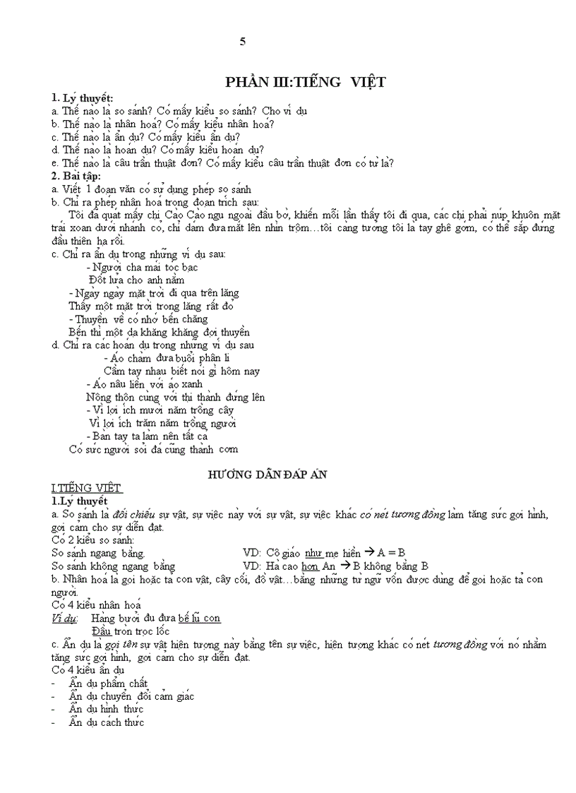 image for page Đề cương ôn tập văn 6 Kỳ II 2010