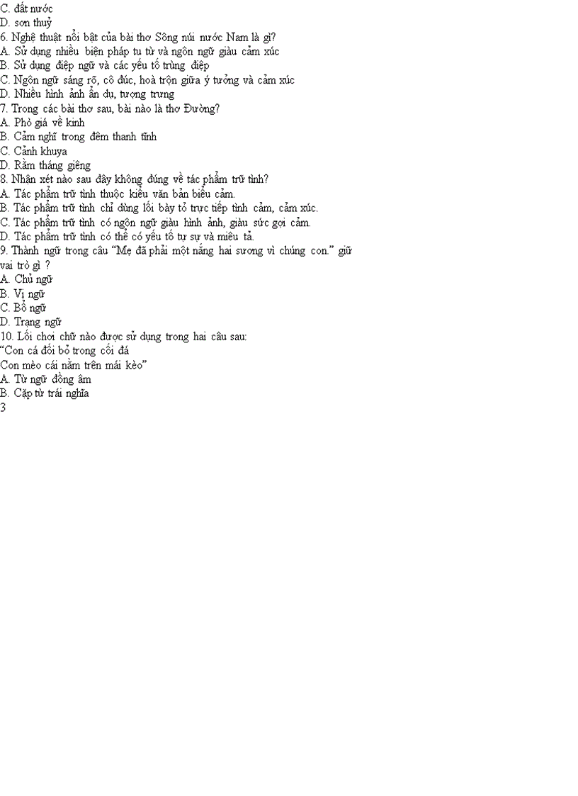 image for page Đề KT Học kì I Ngữ Văn 6 BGD 4