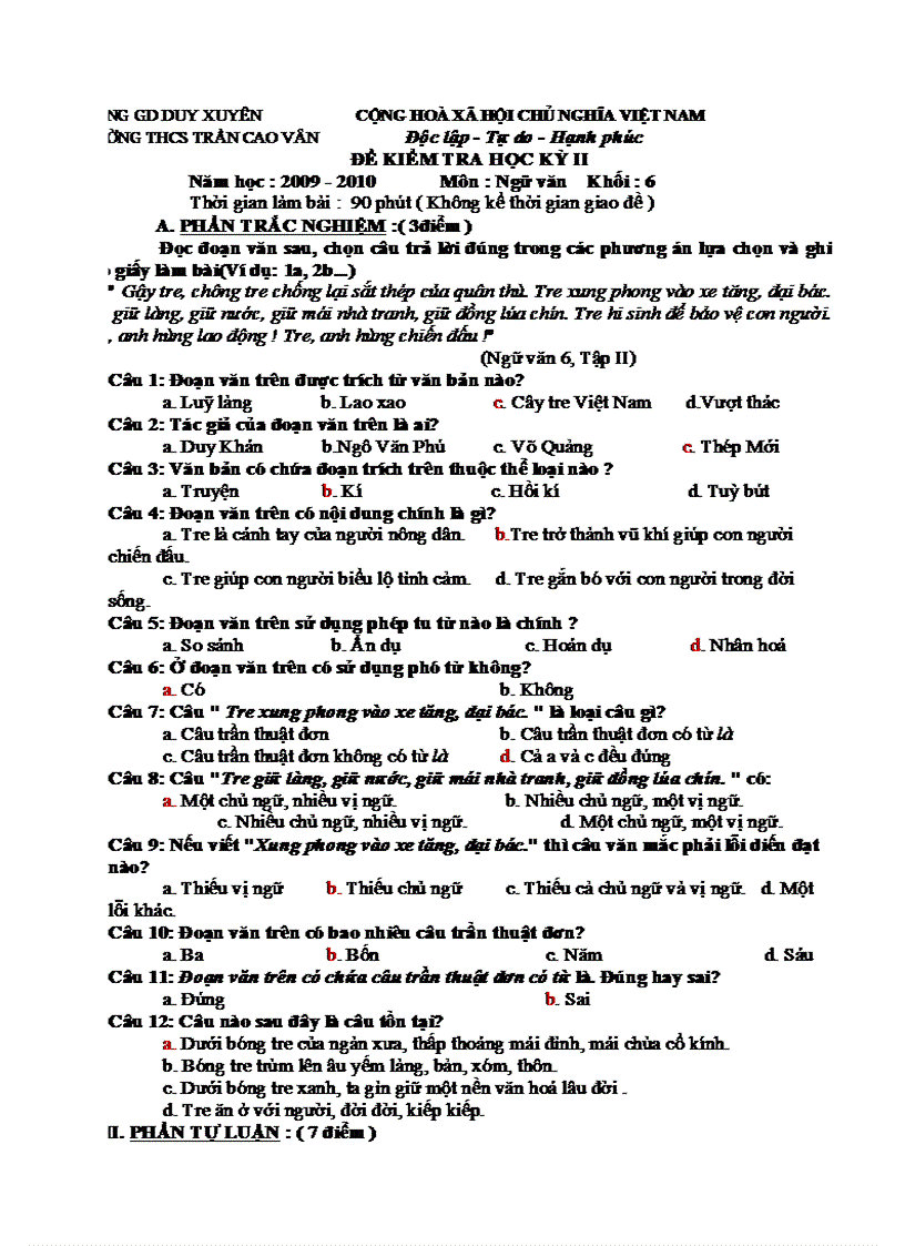 image for page Dề tham khảo HKII NVan 6