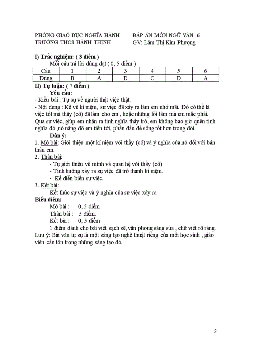 image for page Đề thi và đáp án HKI HKII văn 6