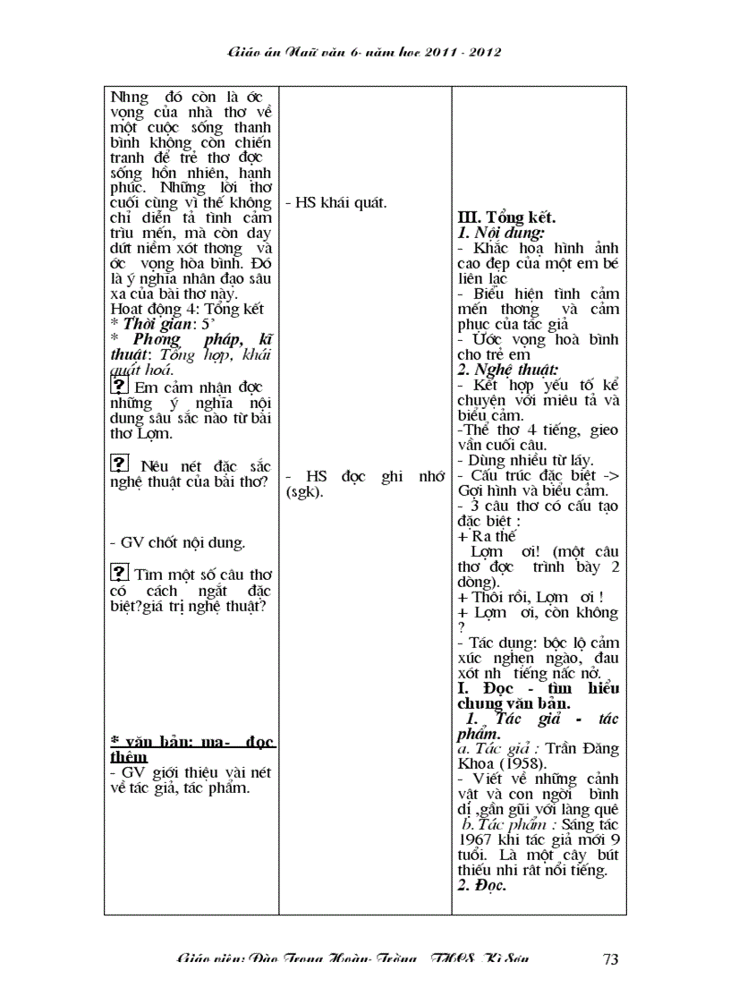 image for page Giao an 3 cot chuan KTKN 2011 2012