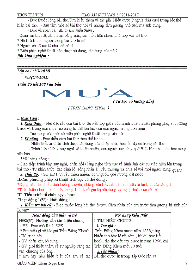 image for page Giáo án 6 an giang tuần 25