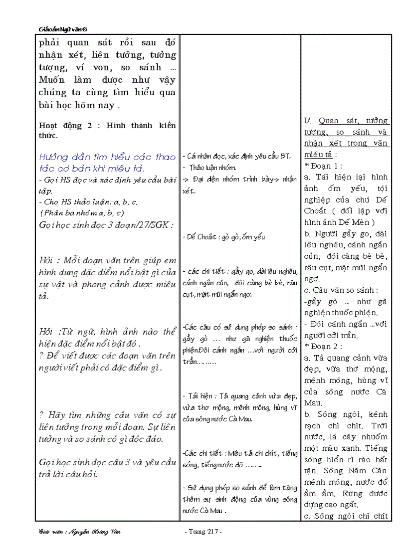 image for page Giáo án 6 tứ tuần 11 đến 22 theo chuẩn