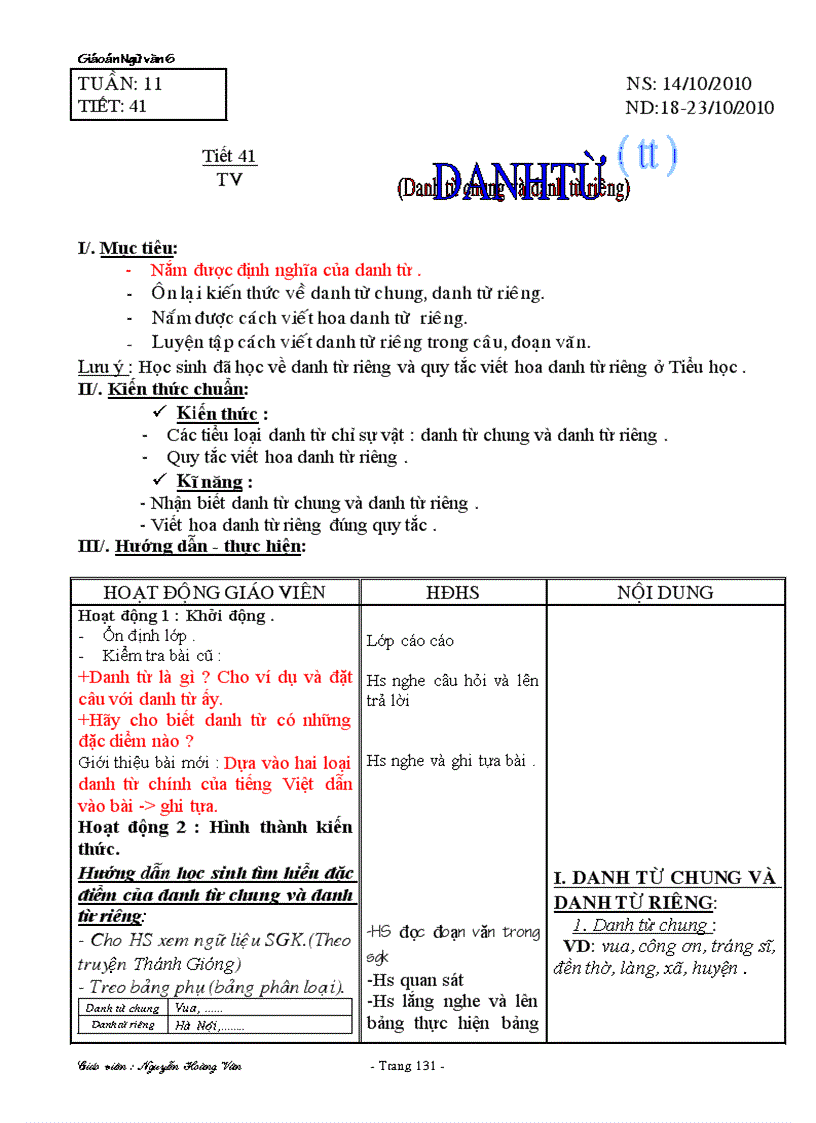 image for page Giáo án 6 tuần 11 22 chuẩn đã soạn đủ
