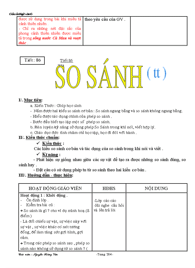image for page Giáo án 6 tuần 21 37 chuẩn đã soạn đủ