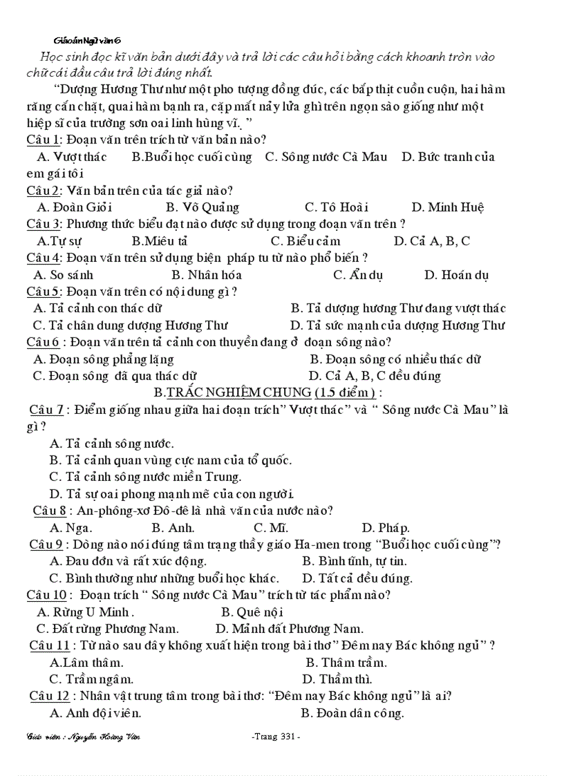 image for page Giáo án 6 tuần 21 37 chuẩn đã soạn đủ