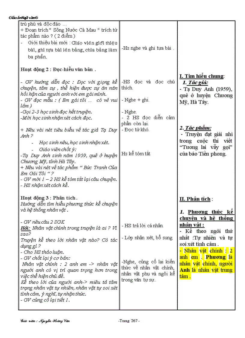 image for page Giáo án 6 tuần 22 37 năm học 2011 2012