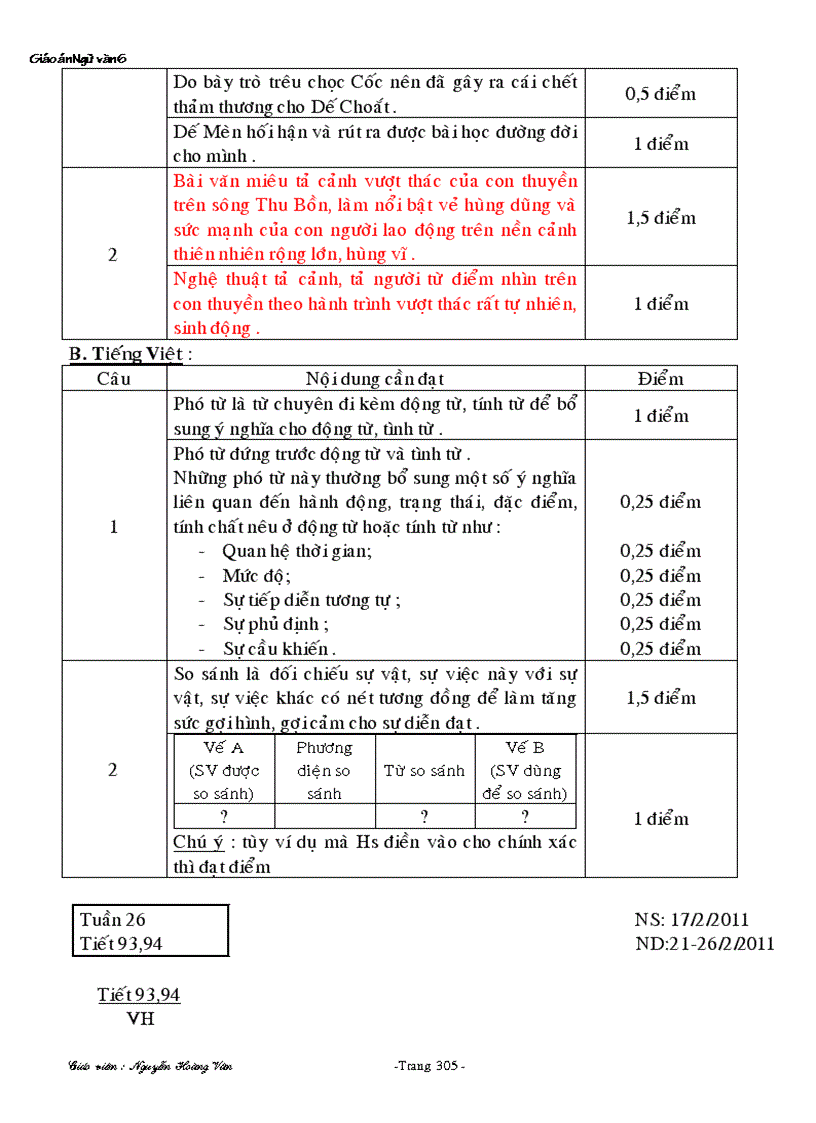 image for page Giáo án 6 tuần 22 37 năm học 2011 2012