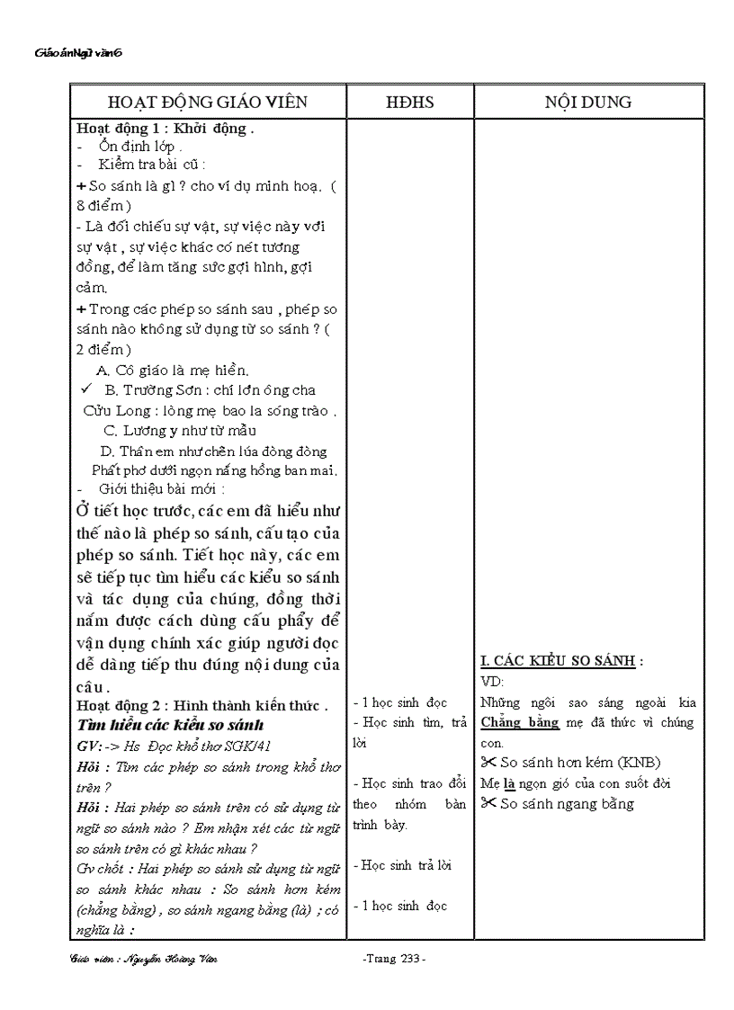 image for page Giáo án 6 tuần 22 37 theo chuẩn