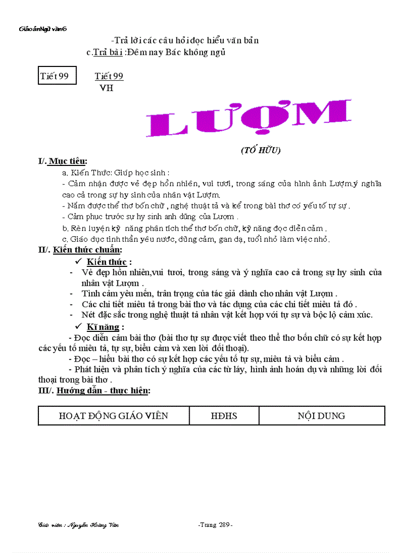 image for page Giáo án 6 tuần 22 37 theo chuẩn
