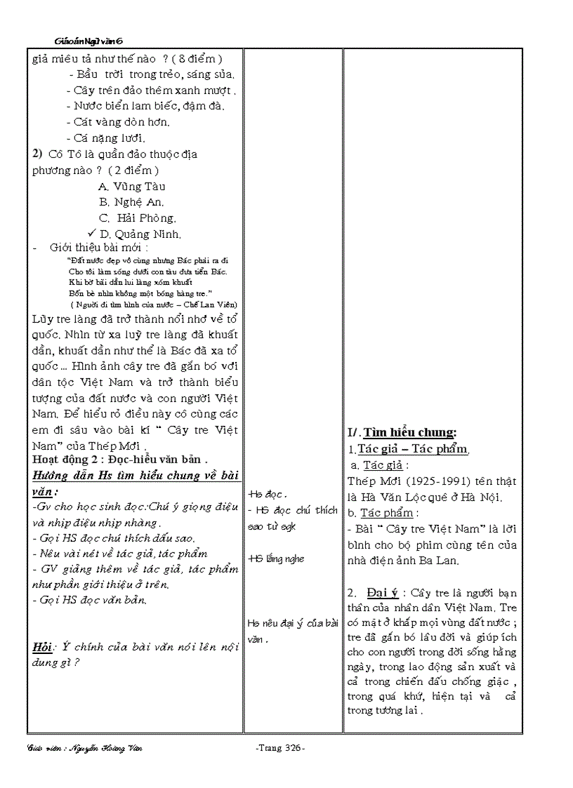 image for page Giáo án 6 tuần 22 37 theo chuẩn
