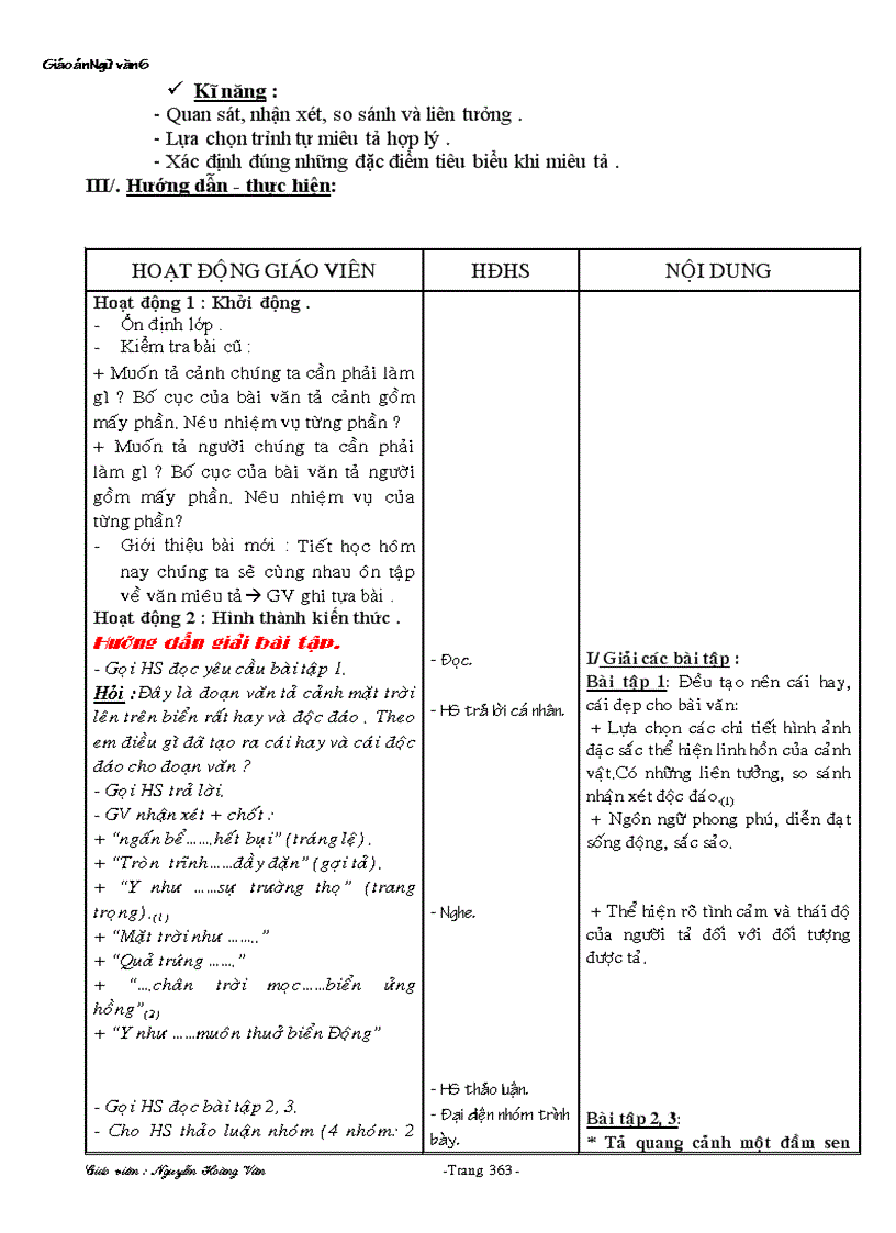 image for page Giáo án 6 tuần 22 37 theo chuẩn
