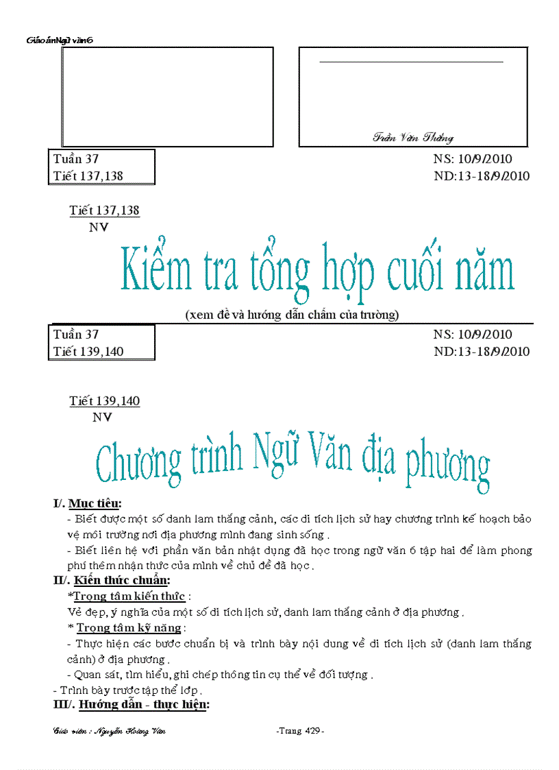 image for page Giáo án 6 tuần 22 37 theo chuẩn
