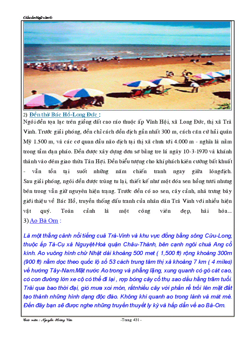 image for page Giáo án 6 tuần 22 37 theo chuẩn