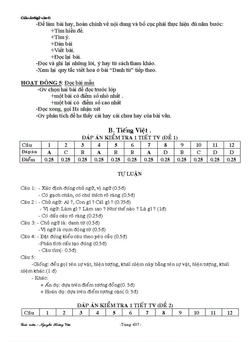 image for page Giáo án 6 tuần từ tuần 22 đến hết