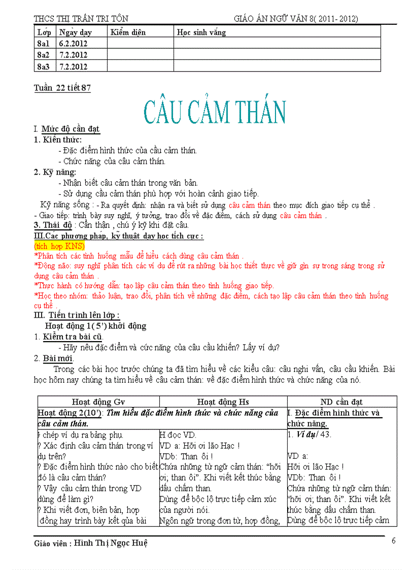 image for page Giáo án 8 tuần 22 theo pp mới