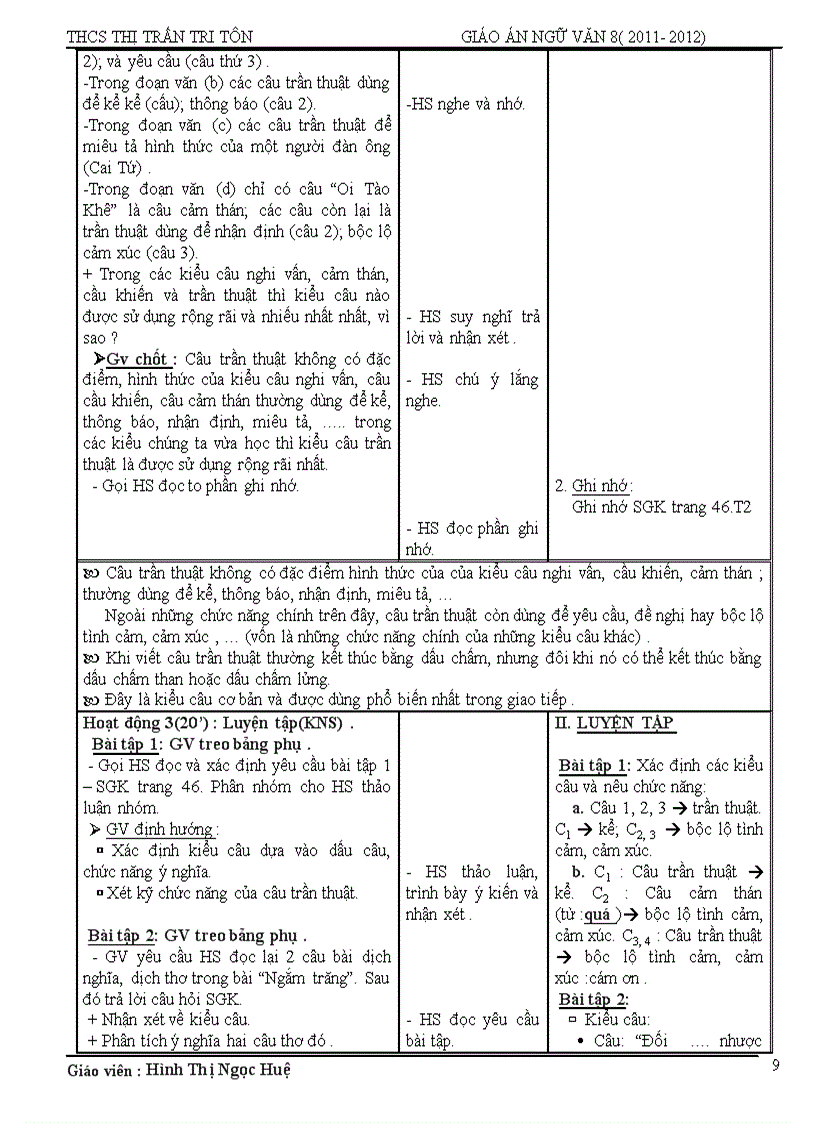 image for page Giáo án 8 tuần 22 theo pp mới