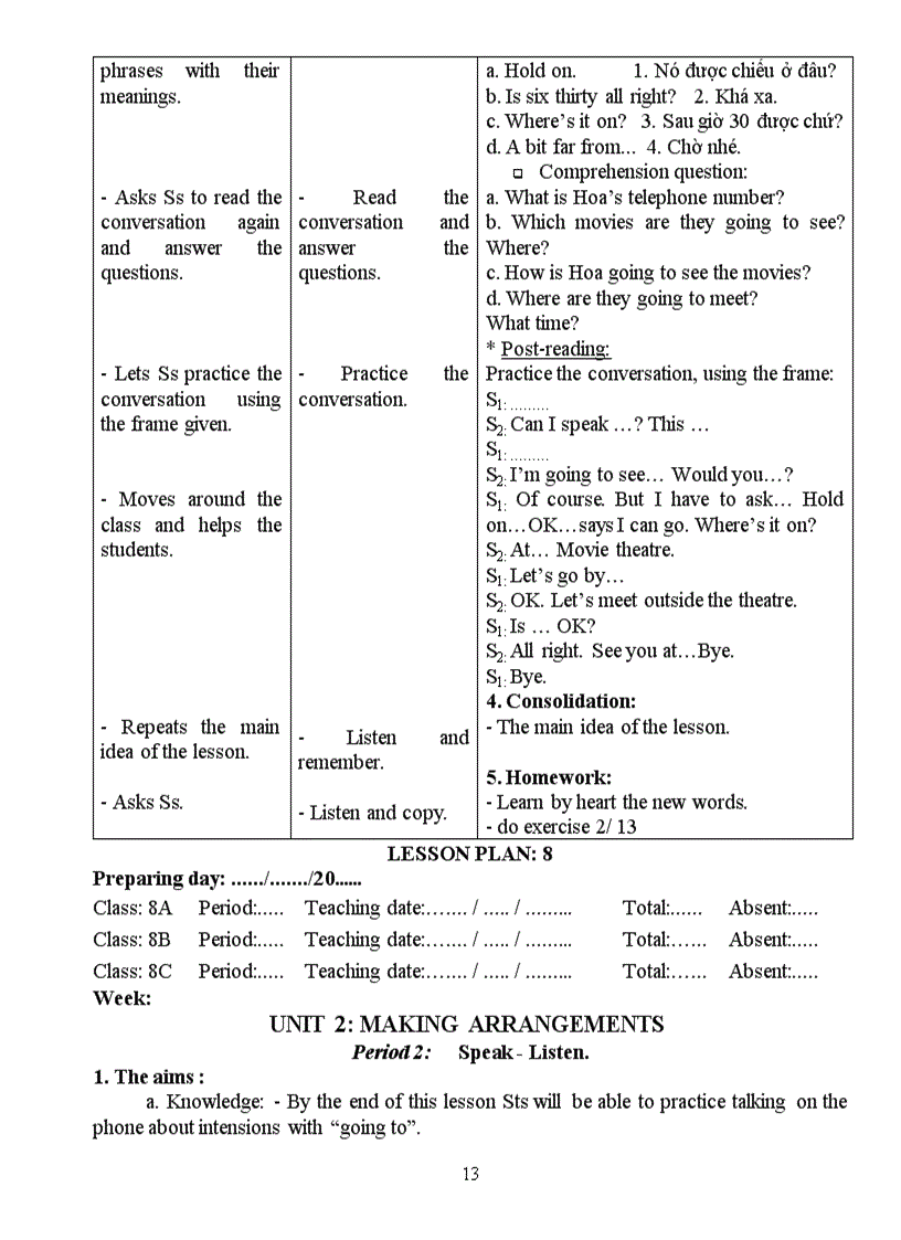 image for page Giao an Anh van 8 11 12