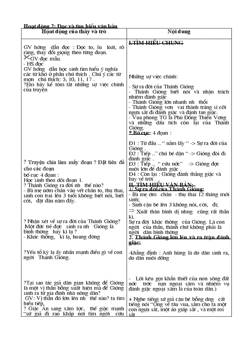 image for page Giáo án chuẩn kiến thức kỹ năng ngữ văn 6 kỳ I