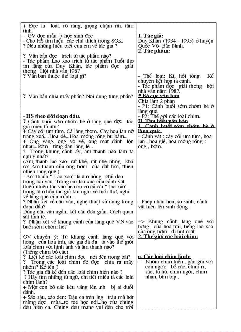 image for page Giáo án chuẩn kiến thức kỹ năng ngữ văn 6 kỳ I