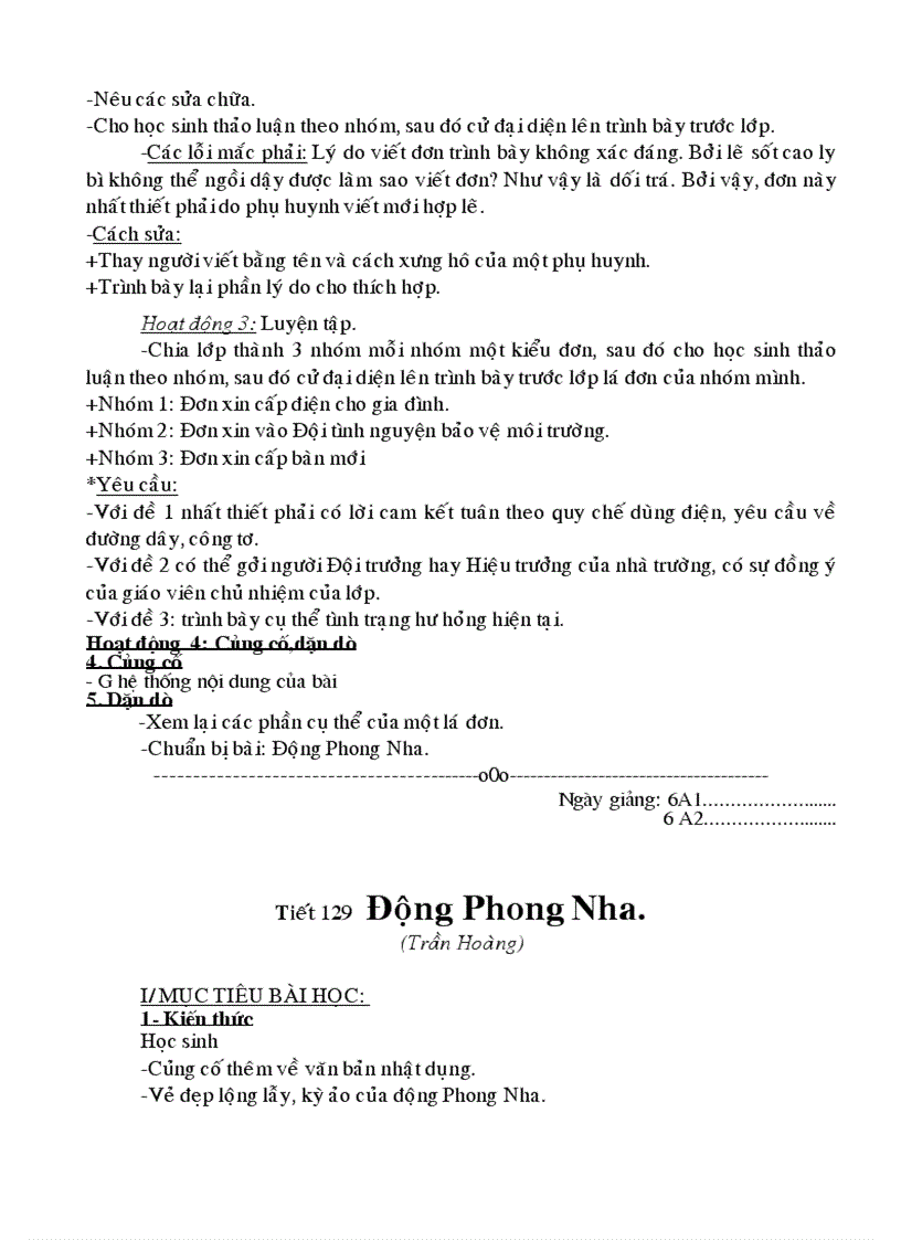 image for page Giáo án chuẩn kiến thức kỹ năng ngữ văn 6 kỳ I