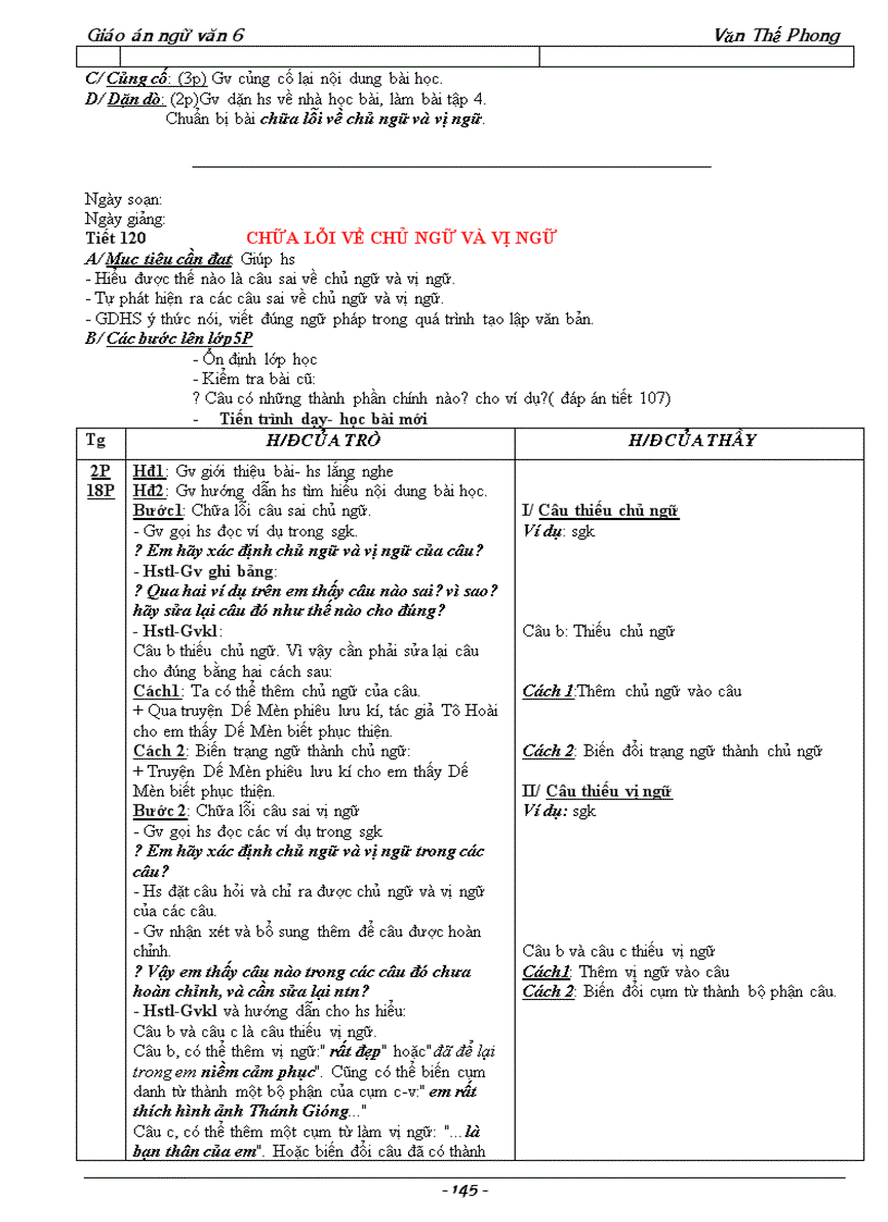 image for page Giao an chuan kien thuc