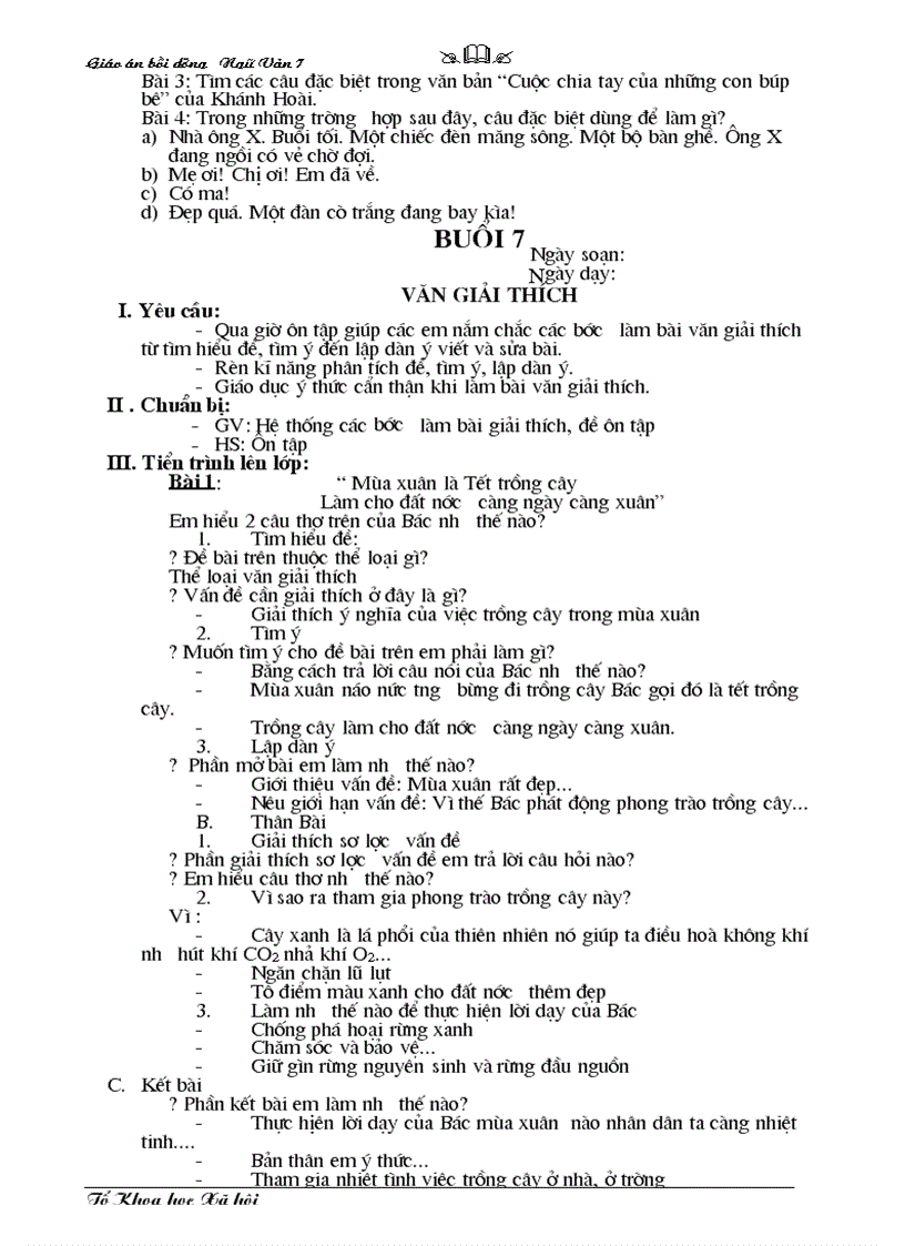 image for page Giáo án dạy chiều