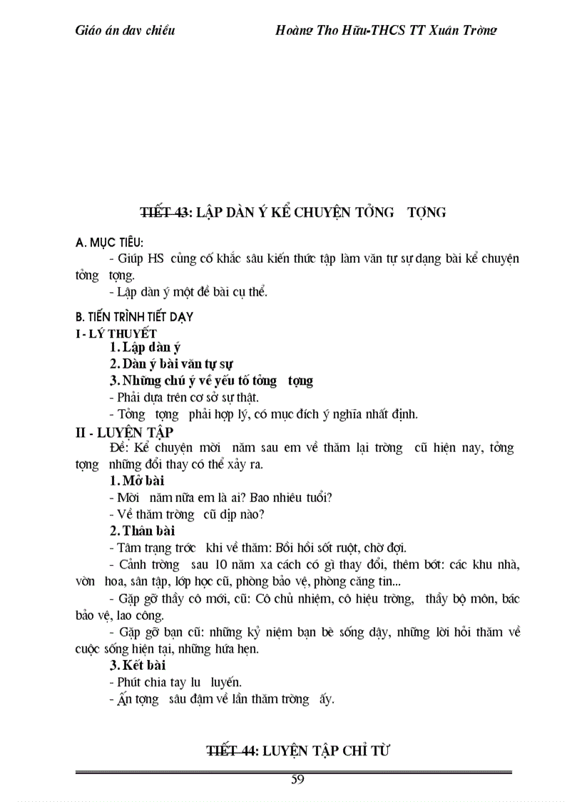 image for page Giáo án dạy thêm buổi chiều