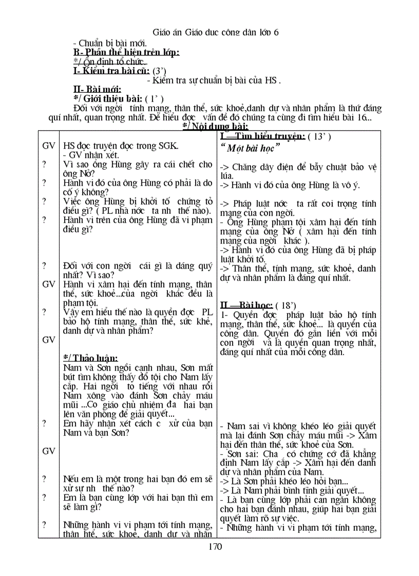 image for page Giáo án giáo dục công dân 6