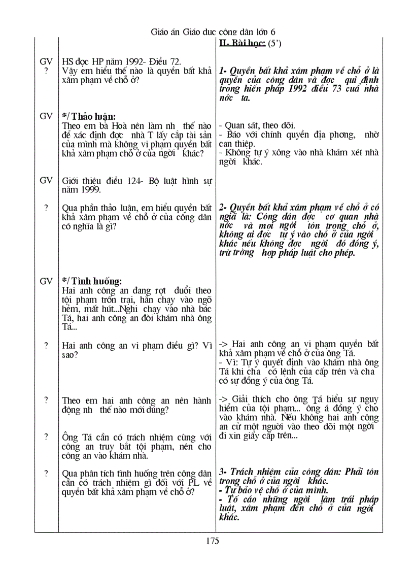 image for page Giáo án giáo dục công dân 6