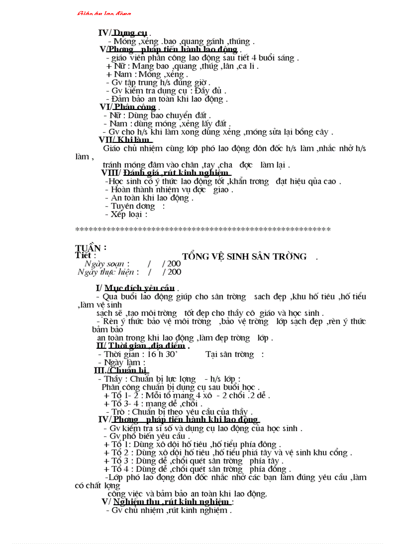 image for page Giáo án lao động