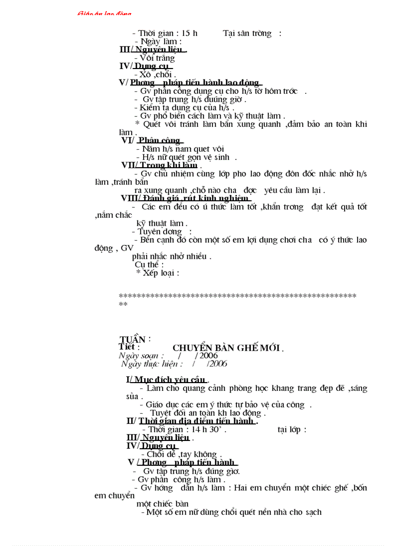 image for page Giáo án lao động