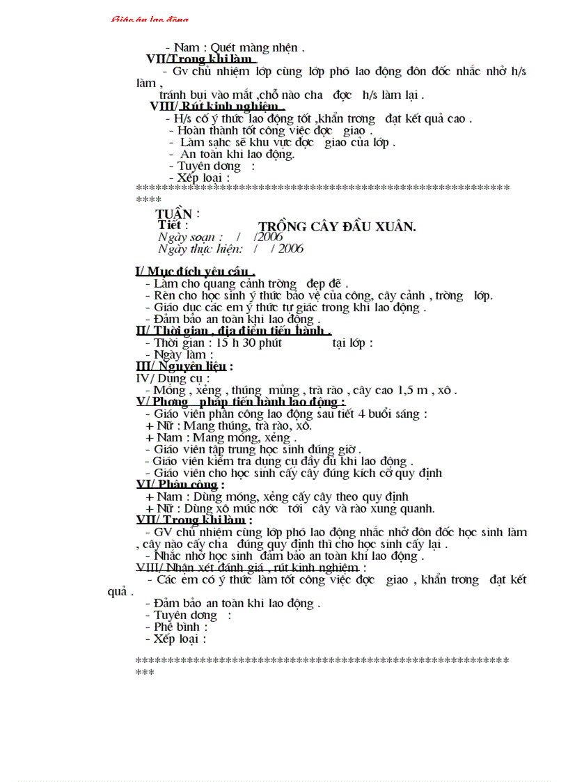 image for page Giáo án lao động