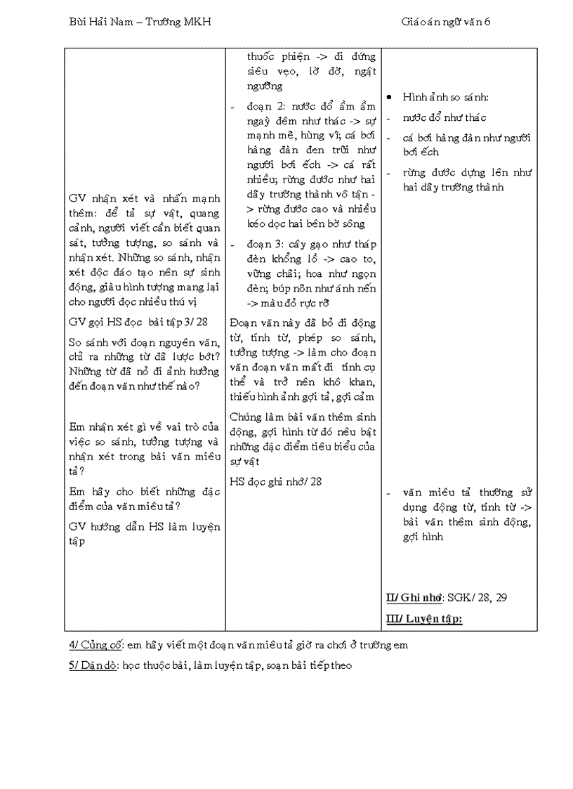 image for page Giáo án Ngữ văn 6 3 cột