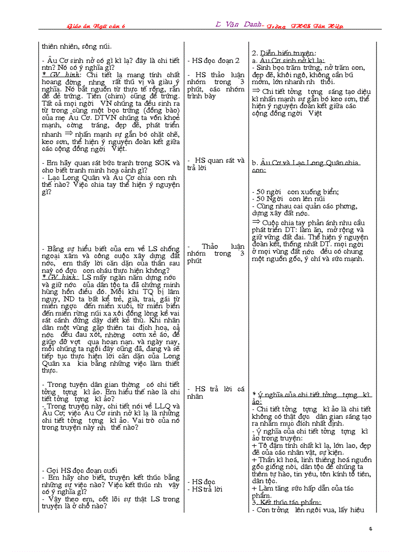 image for page Giáo án Ngữ văn 6 3 cột 2009 2010