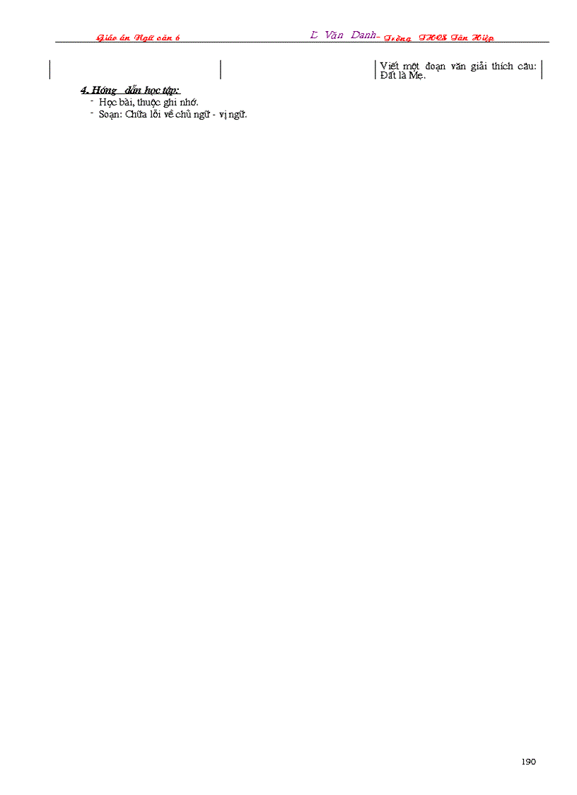 image for page Giáo án Ngữ văn 6 3 cột 2009 2010