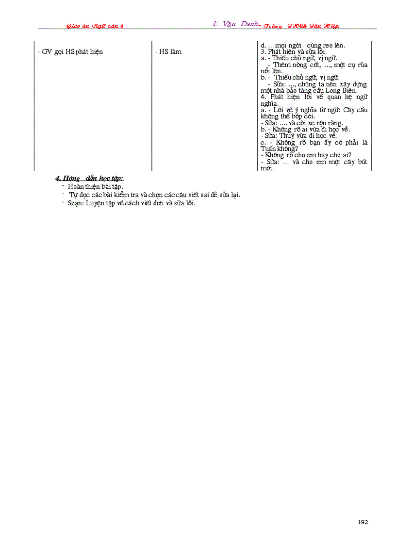 image for page Giáo án Ngữ văn 6 3 cột 2009 2010