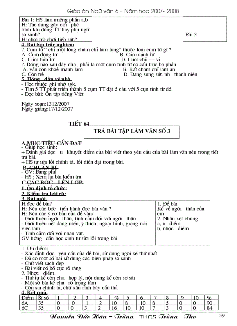 image for page Giáo án Ngữ văn 6 bản đẹp Phần 2