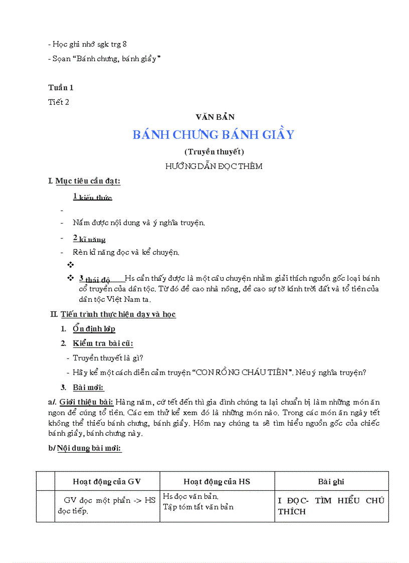 image for page Giáo án Ngữ văn 6 cả năm 3 cột