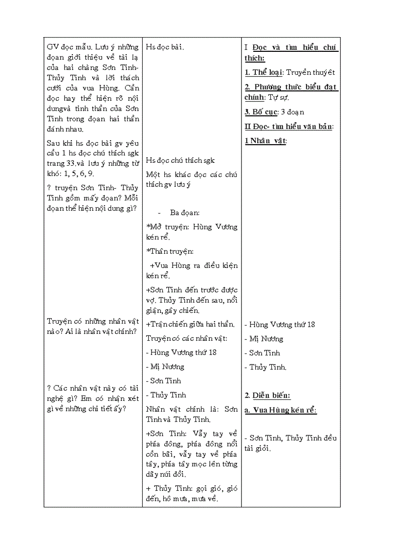image for page Giáo án Ngữ văn 6 cả năm 3 cột