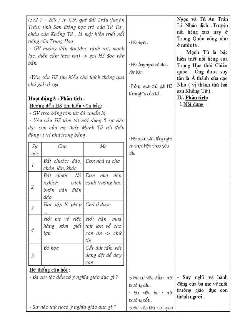 Giáo án ngữ văn 6 chuẩn tuần 16