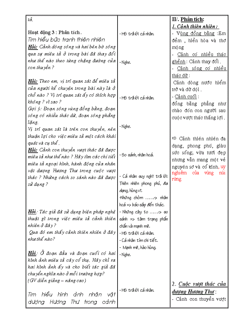 Giáo án ngữ văn 6 chuẩn tuần 24