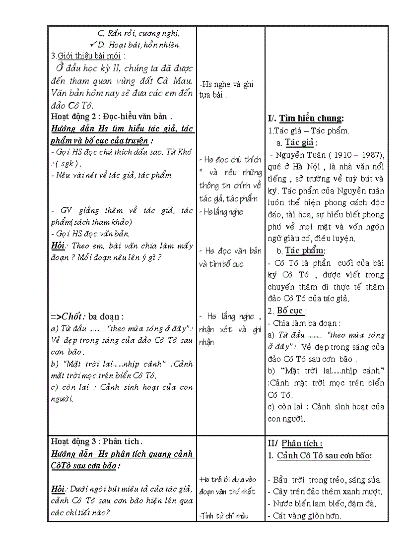 image for page Giáo án ngữ văn 6 chuẩn tuần 28