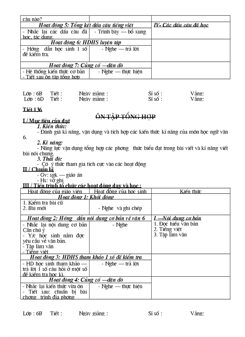 image for page Giáo án Ngữ Văn 6 đầy đủ