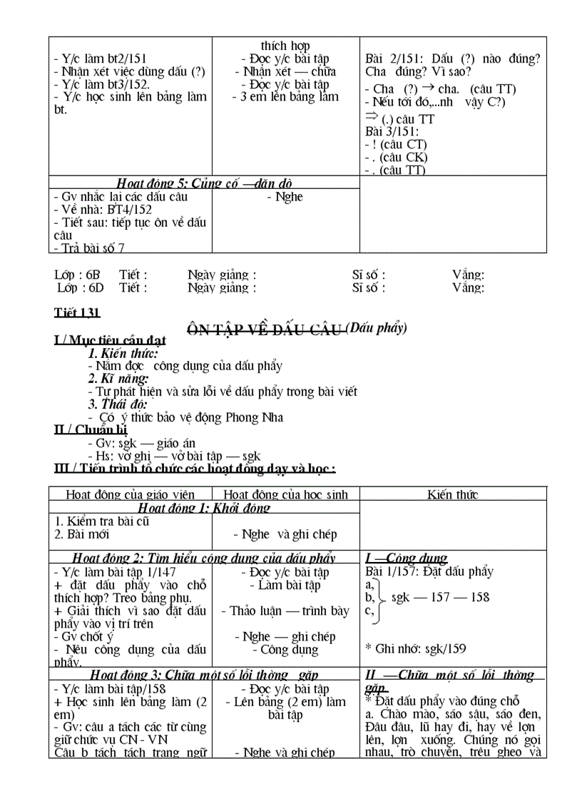 image for page Giáo án Ngữ Văn 6 Hà Giang 3 cột
