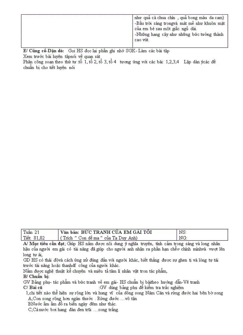 image for page Giáo án Ngữ văn 6 HK II