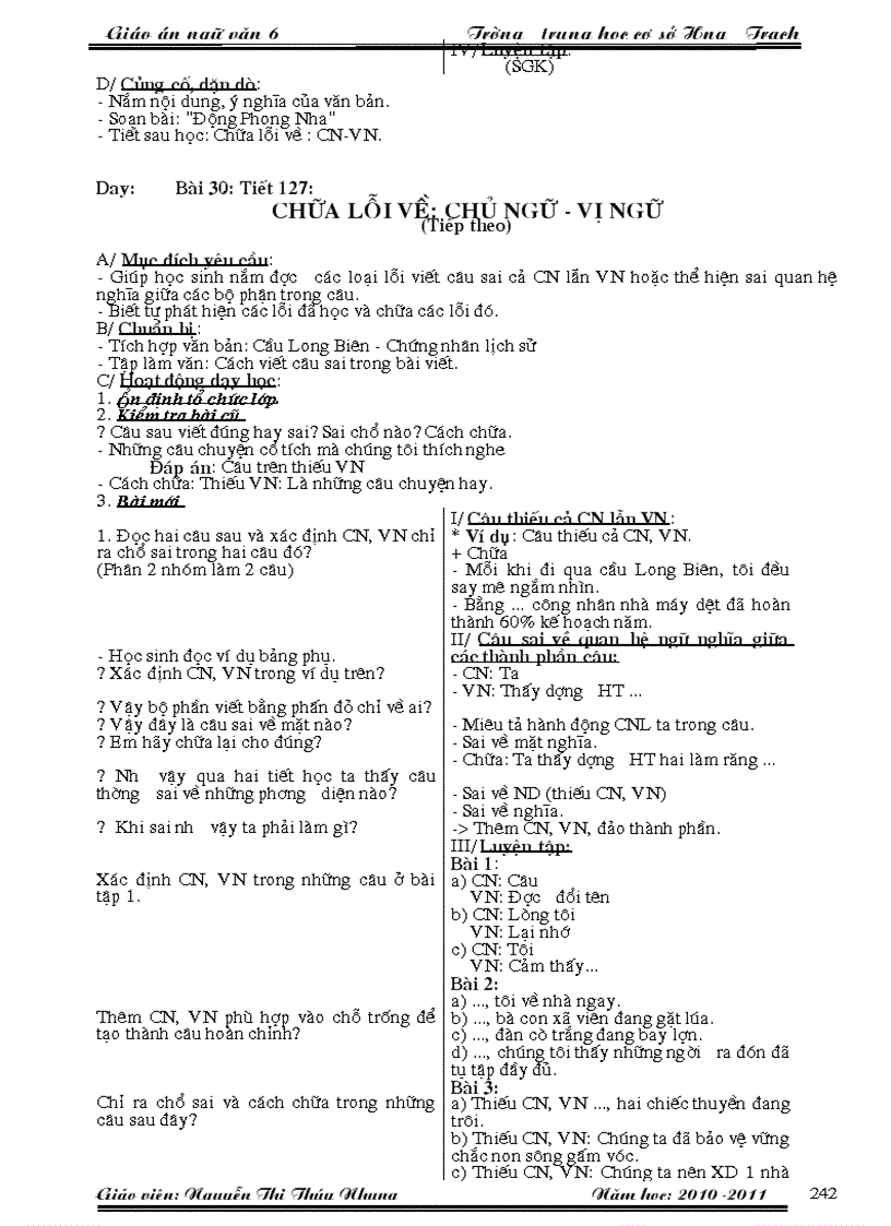 image for page GIao án ngư văn 6 học kì II