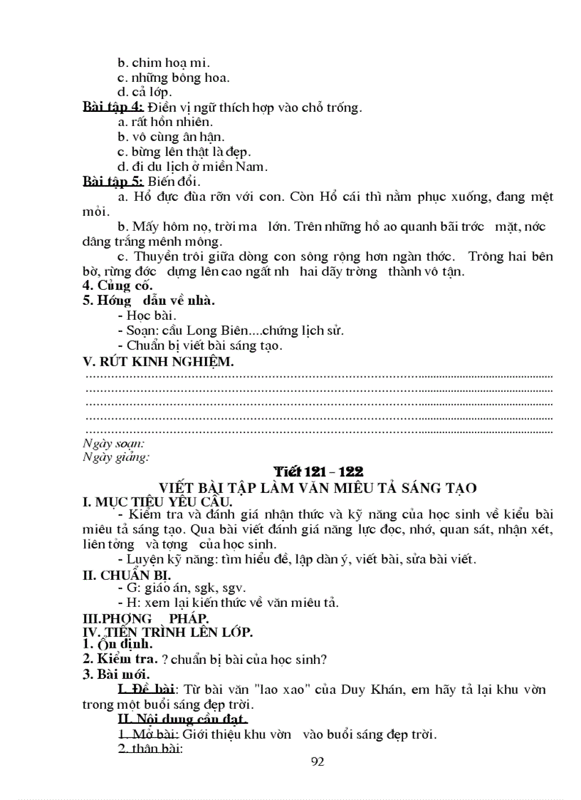 image for page Giáo án ngữ văn 6 học kỳ II